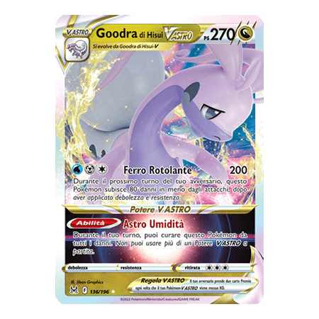 CARTA POKÉMON GIRATINA V ASTRO HYPER 201/196 ORIGINE PERDUTA